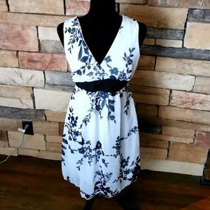 MAJORA Black and White chiffon Dress
